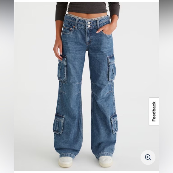 Aeropostale Denim - Aeropostale low rise baggy cargo jeans
